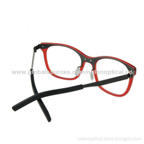 High-quality Metal Reading Glasses Frame with Acetate Temple, Logos Can be Printed